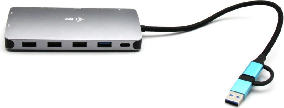 i-Tec Nano Dock - docking station - USB 3.0 / USB4 / Thunderbolt 4 - VGA, 2 x HDMI - GigE