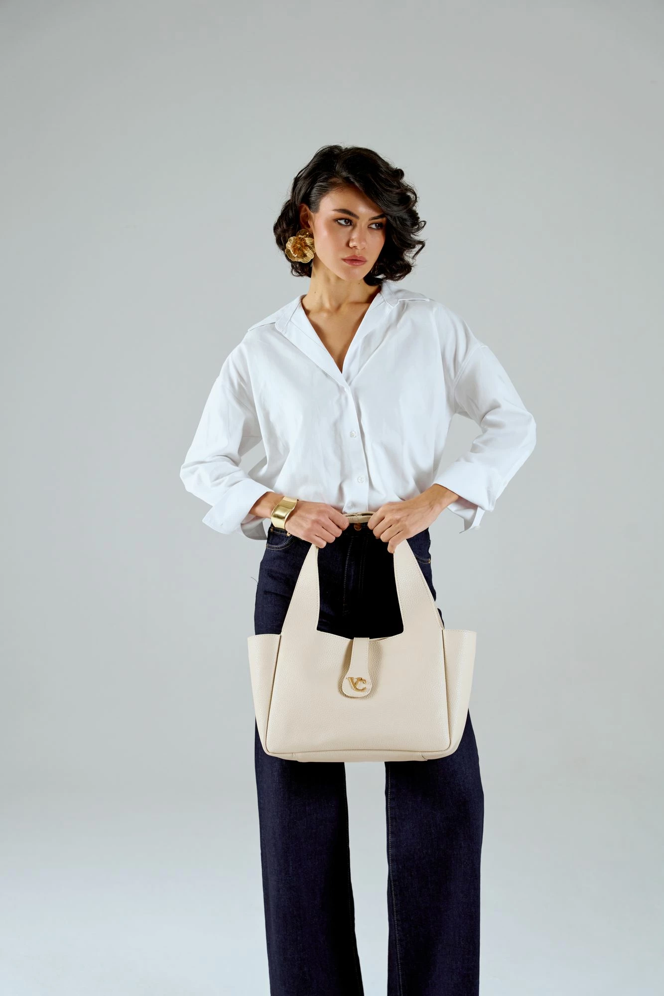 Çantë tote Vince Camuto, L'Aquila, bezhë