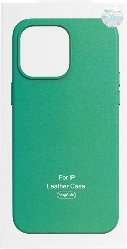 Mbështjellës ONASI 16883 për iPhone 14 Pro Max, MagSafe, lëkurë/silikon, mint