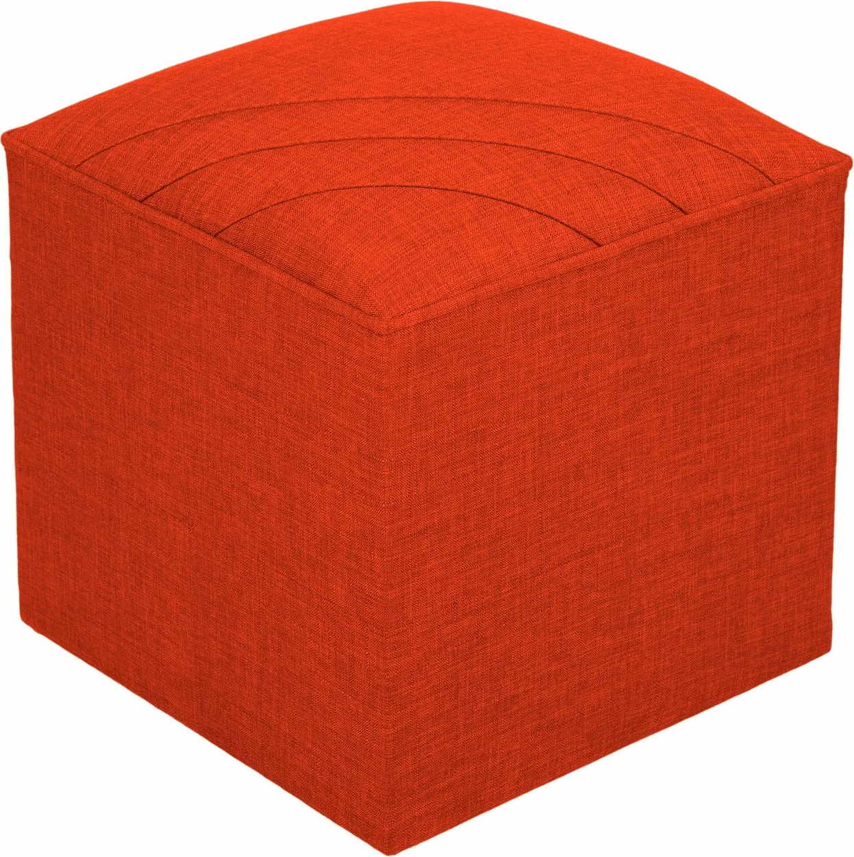 Puf Atelier del Sofa, ngjyrë e kuqe qeramike, Des Moines - 2