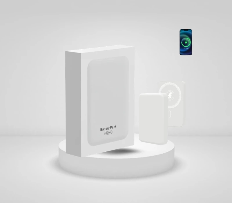 Power Bank Magnetik 10000mAh me Fast Charging për Smartphone