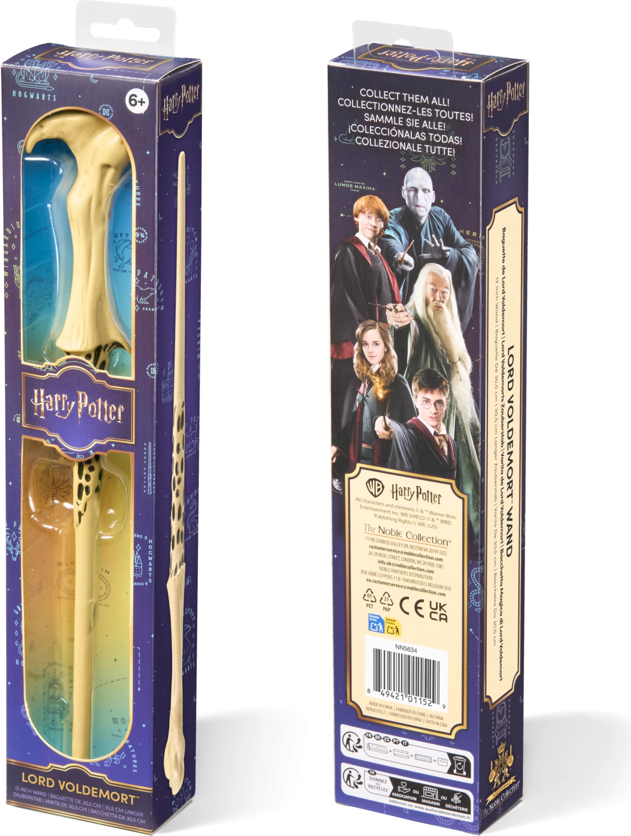 Shkop magjik Noble Collection Harry Potter Lord Voldemort 30 cm, PVC, me kuti dritare, bezhë