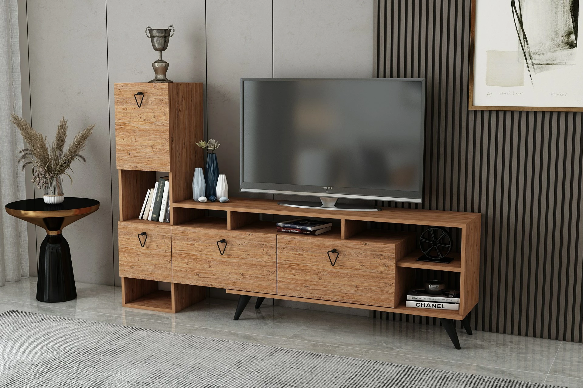 Komodë TV Hanah Home, Emmy, ngjyrë pishë