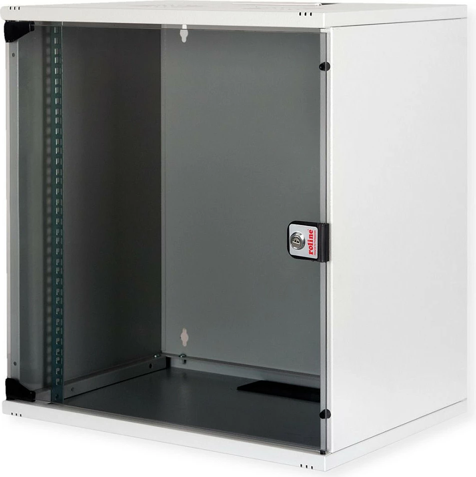 Kabinet rrjeti muror ROLINE Basic 12U, 19", derë xhami, 540x400 mm, gri