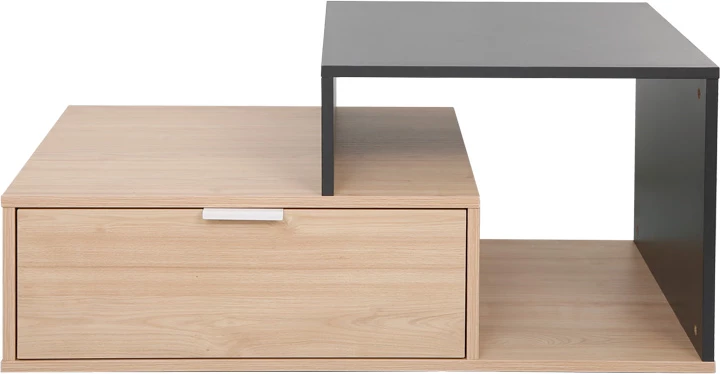 Tavolinë kafeje Vople, ngjyrë natyrale-antracit, 90x50x40cm