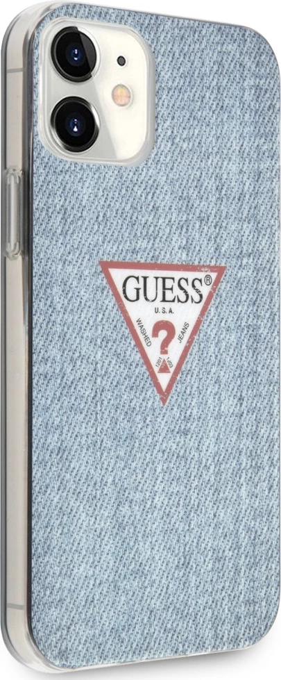 Mbështjellës Guess GUHCP12SPCUJULLB për iPhone 12 mini 5.4\", hardcase PC/TPU, Jeans Collection, blu