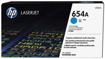 Toner HP 654A CF331A, për LaserJet, rendiment i lartë, cyan, 1 copë