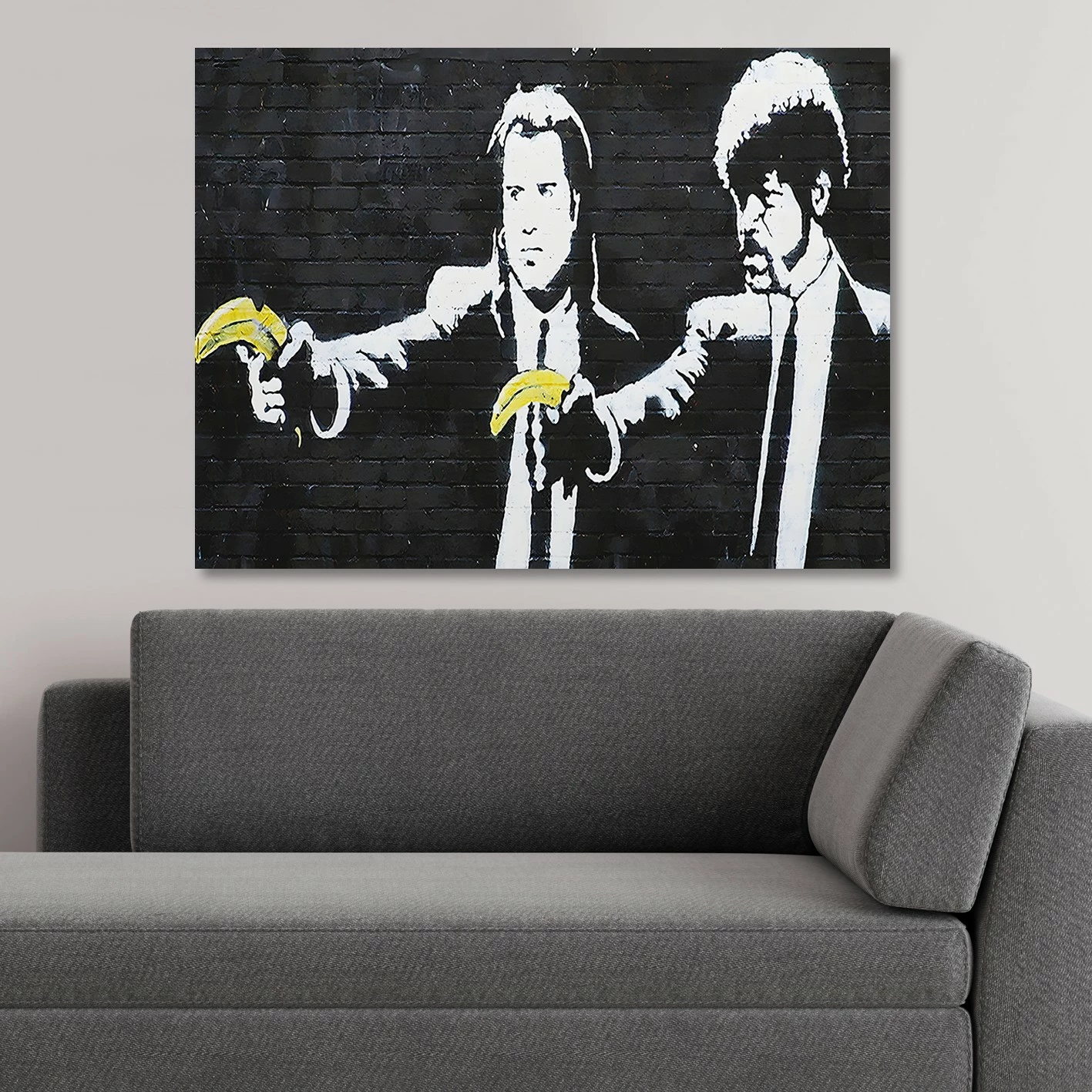 Pikturë dekorative në kanavacë, Banksy, shumëngjyrëshe, 70x100cm, Wallity