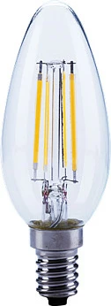 Llambë LED Opple Filament Kerze E14, 4W (40W), 470lm, 2700K, transparente