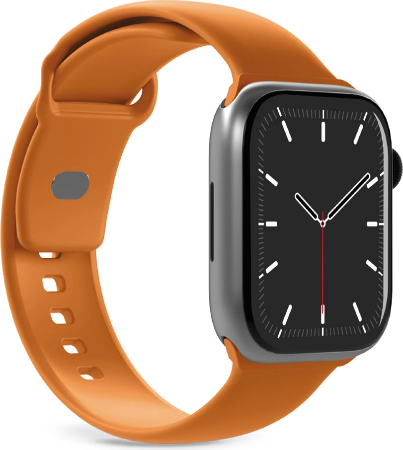 Rrip silikon për Apple Watch, Puro Icon PUICNAW44ORA17, për 44/45/46/49 mm, 2 rripa S/M + M/L, portokalli