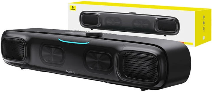 Altoparlant mini Baseus AeQur, model A20054402111-00, lidhje Bluetooth 5.3/USB-C/AUX, i zi