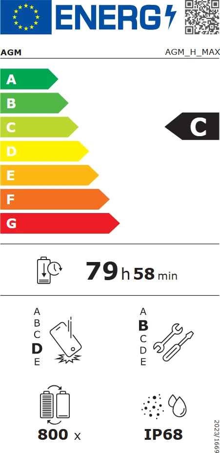 Celular AGM H Max 4GB/128GB, bateri 10,000 mAh, Android 14, ekran 6.56\" 90Hz, i zi