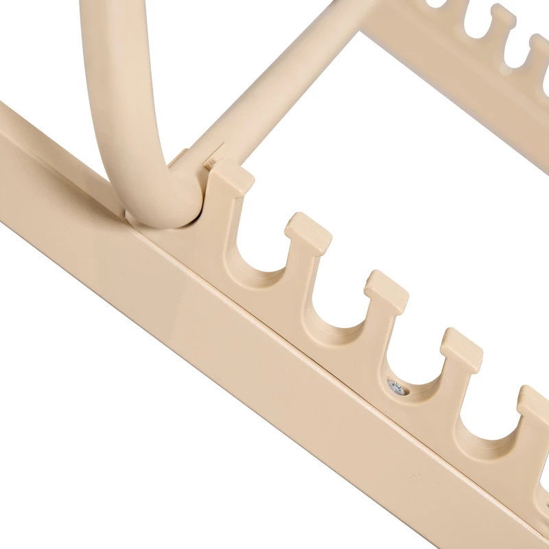 Shezlong profesional Corte, dru ahu, alumin, tekstilene, kapuçino-kafe