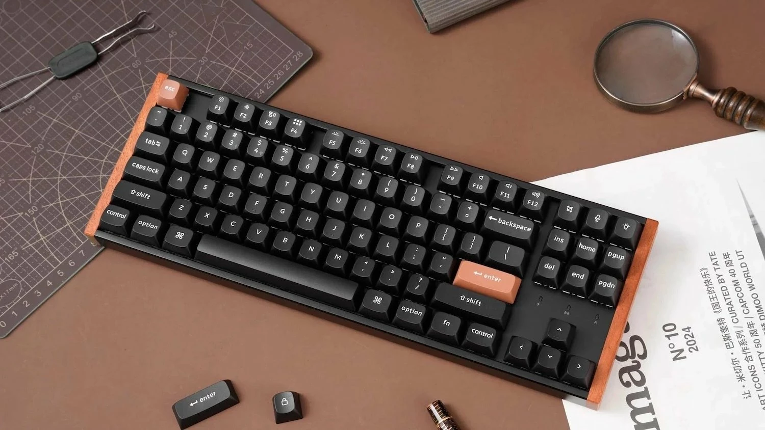 Tastierë mekanike wireless Keychron K8 HE (K8H-F1), US layout, Gateron Magnetic Nebula, RGB, 2.4GHz/Bluetooth 5.2/USB-C, Carbon Black