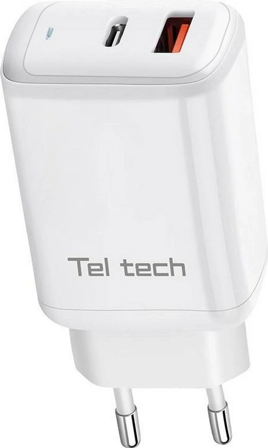 Karikues rrjeti Teltech TCH-05, 65W, 1x USB-C, 1x USB-A, i bardhë
