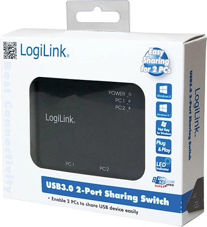 Switch LogiLink UA0216, USB 3.2 Gen1, 5 Gbps, Plug and Play, i zi