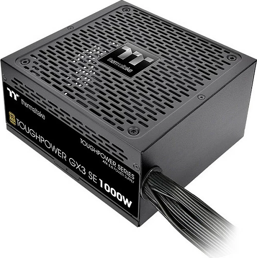 Furnizues rryme Thermaltake Toughpower GX3 SE 1000W, 80 PLUS Gold, ATX 3.1, Non‑Modular, e zezë