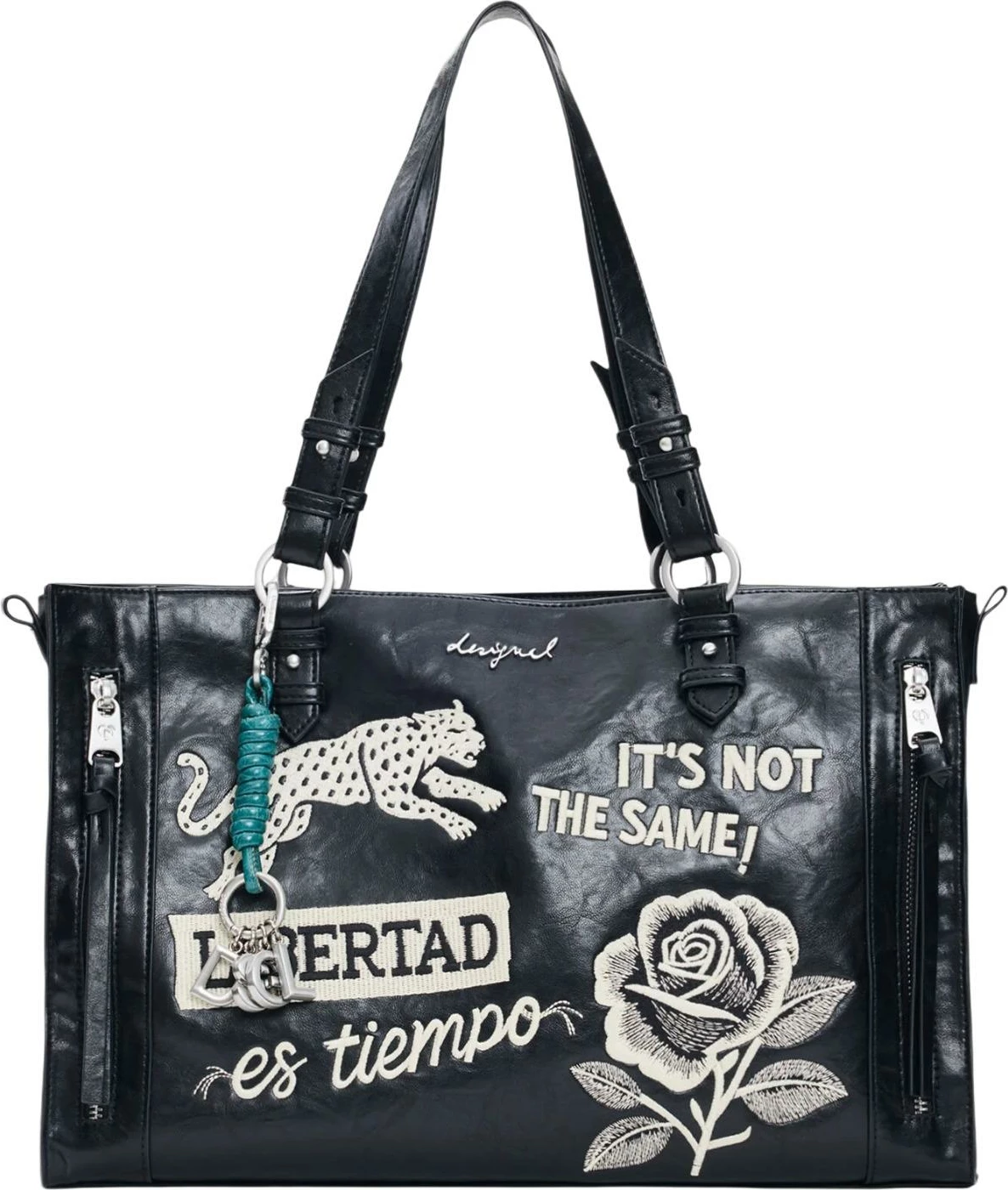 Çantë shopper Desigual BAG_LIBERTAS LIENDO 26WAXPA7 për femra, e zezë
