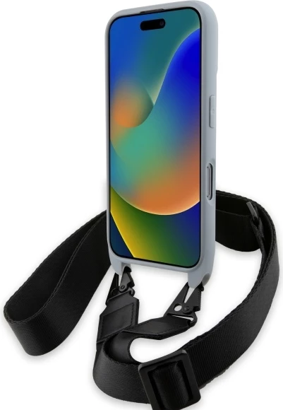 Mbështjellës BMW M Edition Carbon Stripe & Strap për iPhone 16 Pro, Gri
