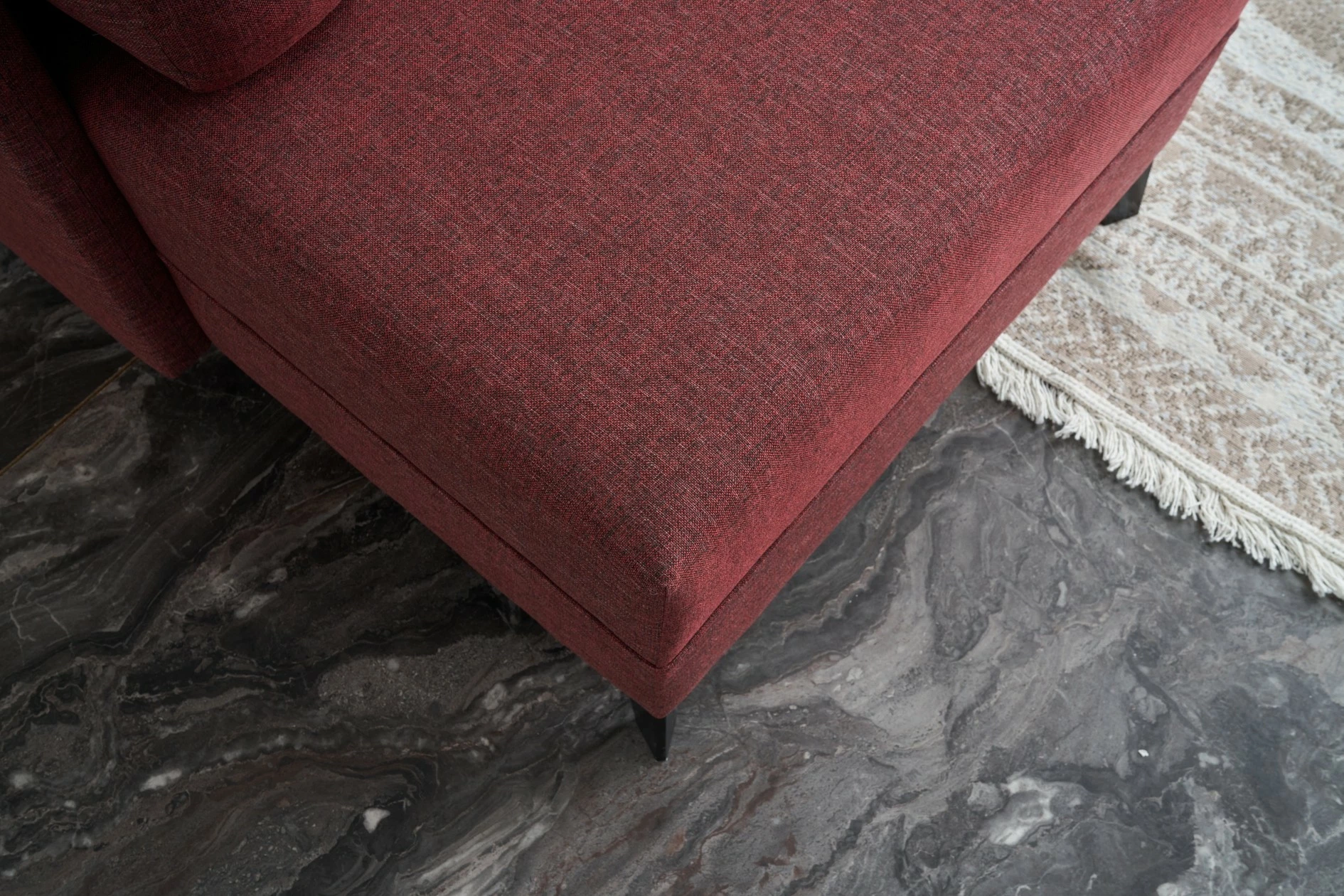Kënd-sofë krevate, Belen, ngjyrë e kuqe e errët (claret red)