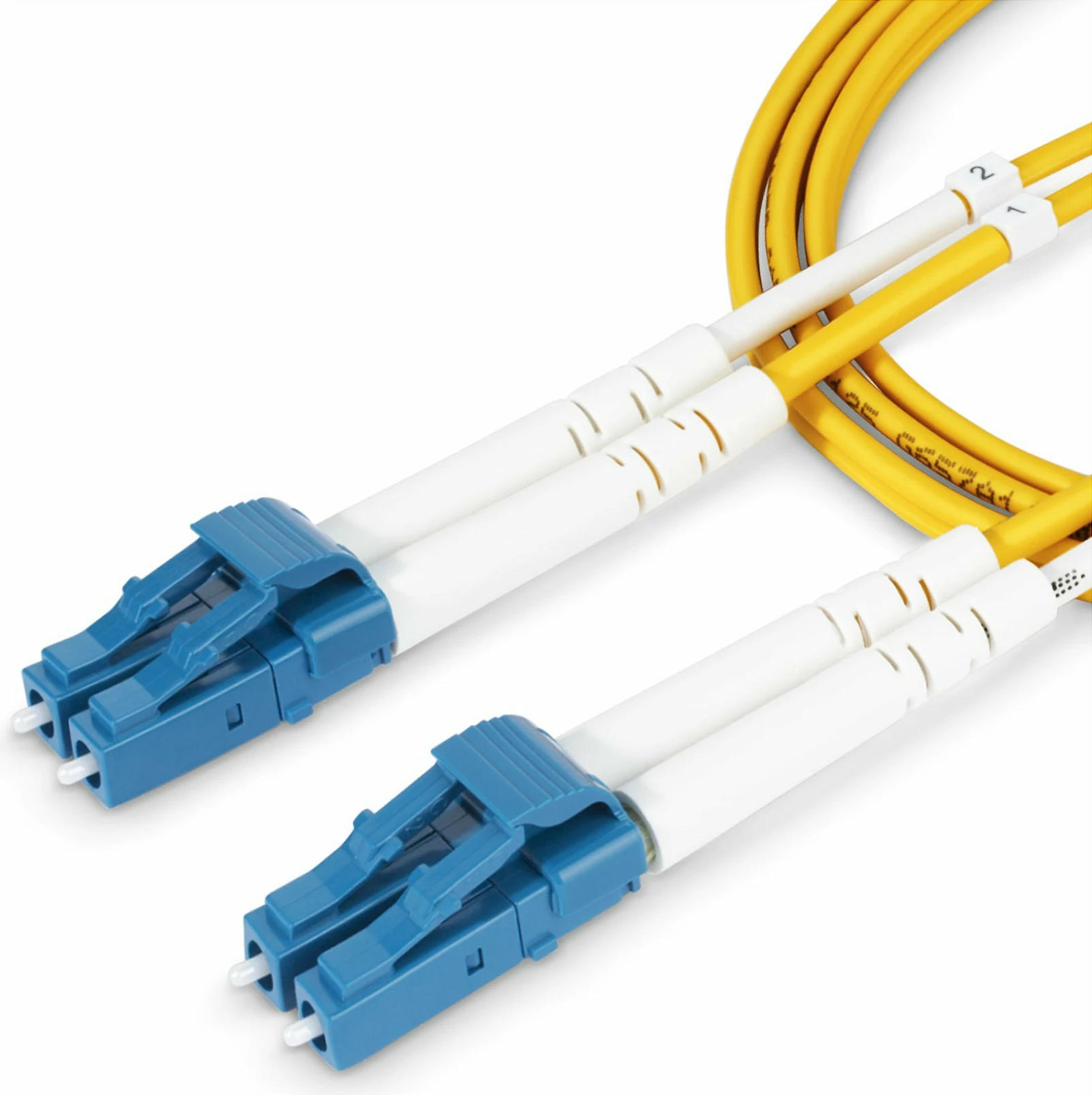 Kabllo fiber optike StarTech LC-LC (UPC) OS2 3m, Single Mode Duplex, LSZH, e verdhë