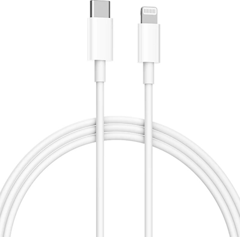 Kabllo Xiaomi Mi USB-C në Lightning 1m, e bardhë