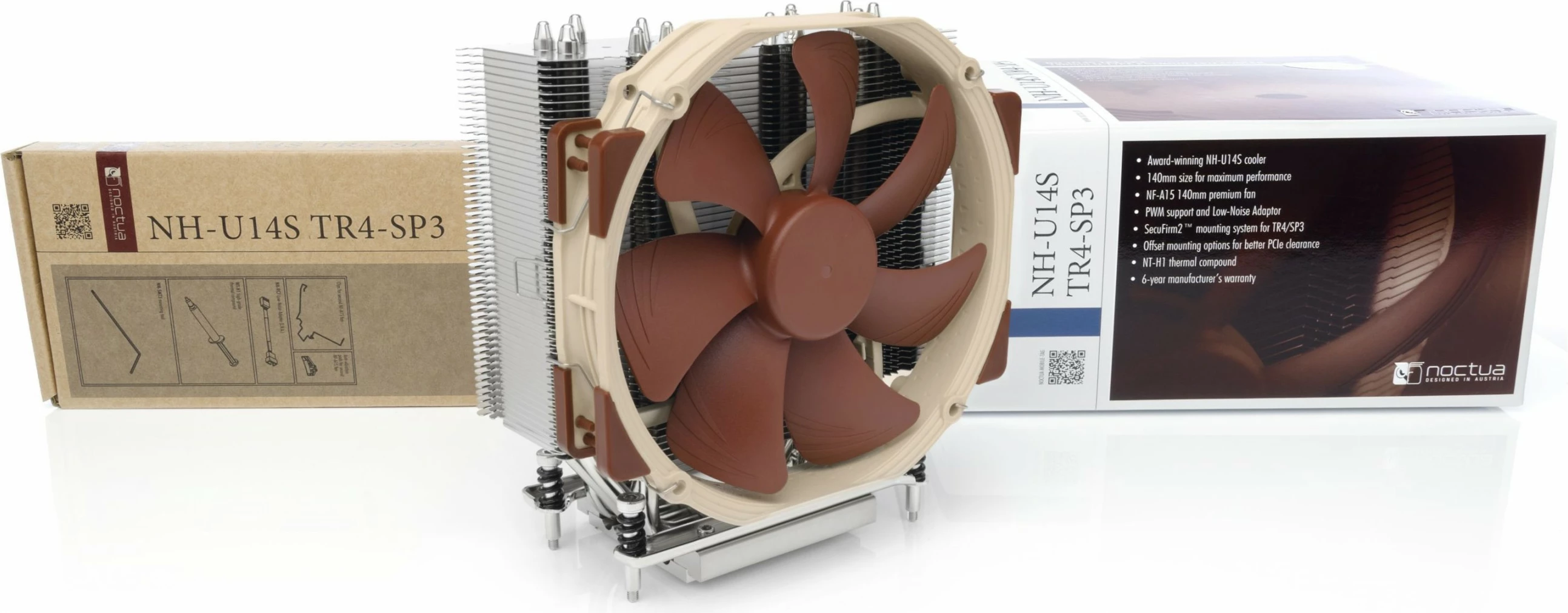 Ftohës procesori Noctua NH-U14S TR4-SP3, 140mm, për AMD Ryzen Threadripper/Epyc, alumini, bezhë