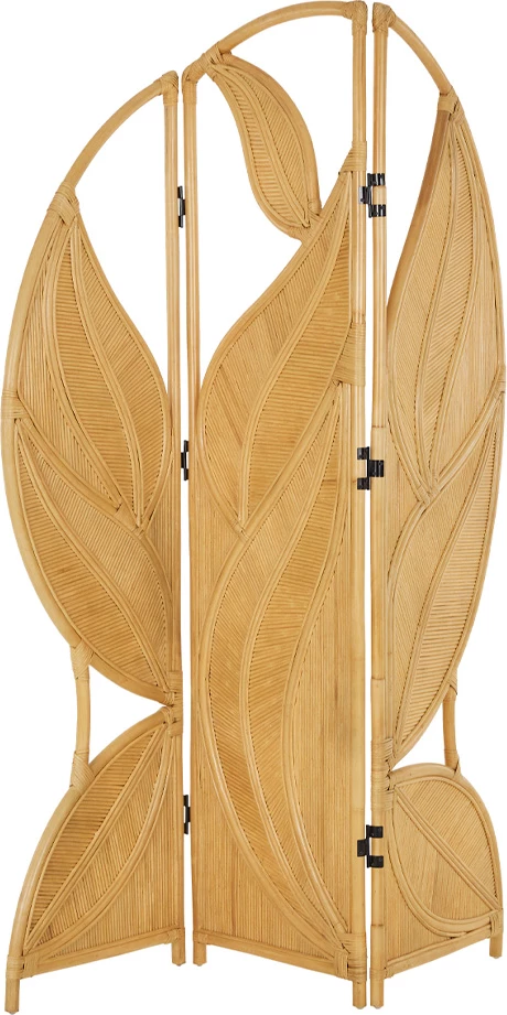 Paravan LEAF PALM, ratan natyral, 150x3x190 cm
