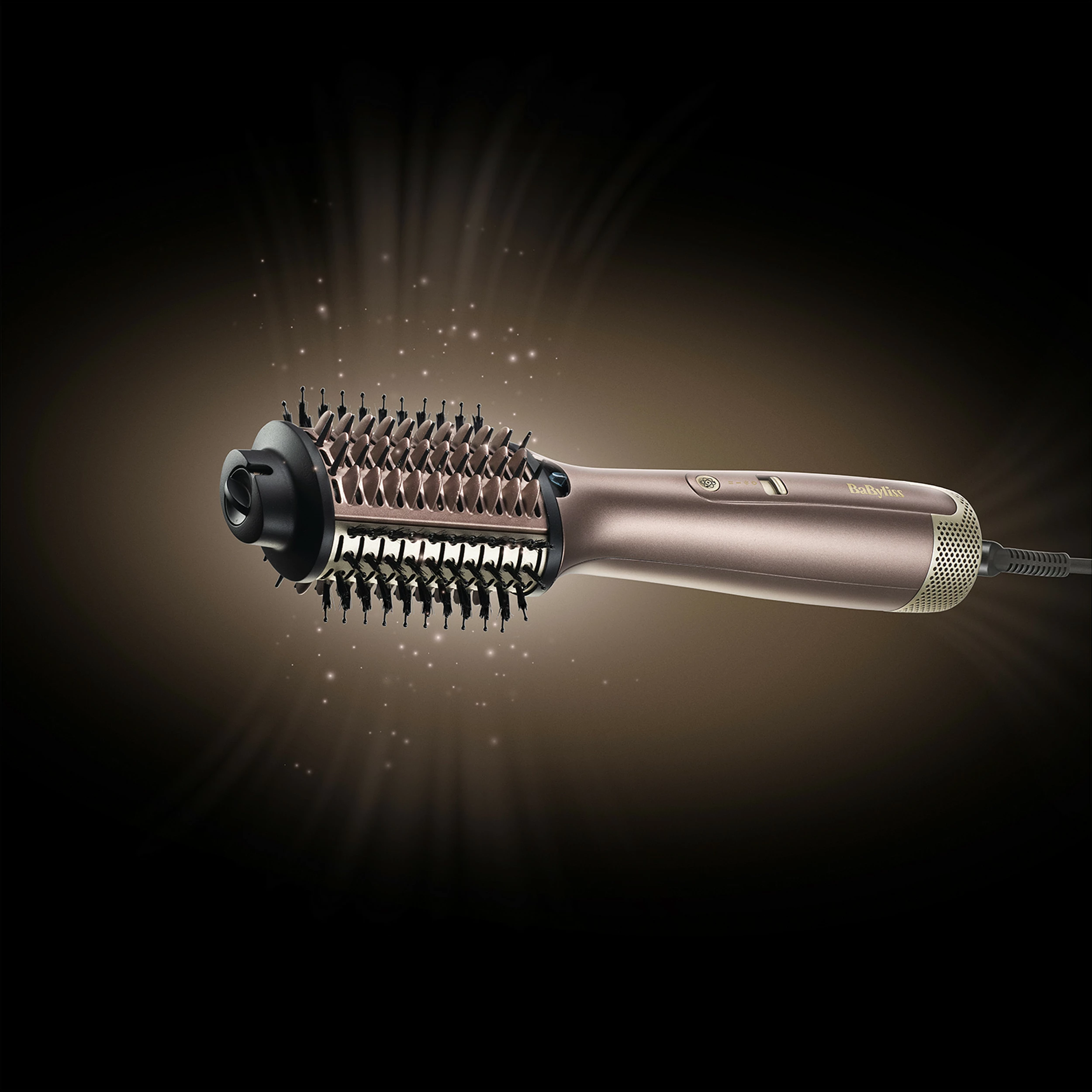 Furçë me ajër të nxehtë BaByliss Air Volume, 2 shpejtësi, 2 nivele nxehtësie, auto-off 60 min, rozë e artë