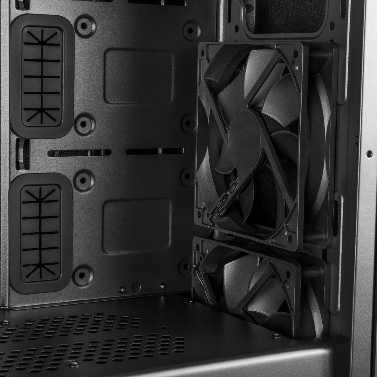 Kasë Modecom Oberon Pro Silent AT-OBERON-PS-10-000000-0002 Midi Tower ATX me izolim zëri, pa furnizues rryme, pa dritare, e zezë