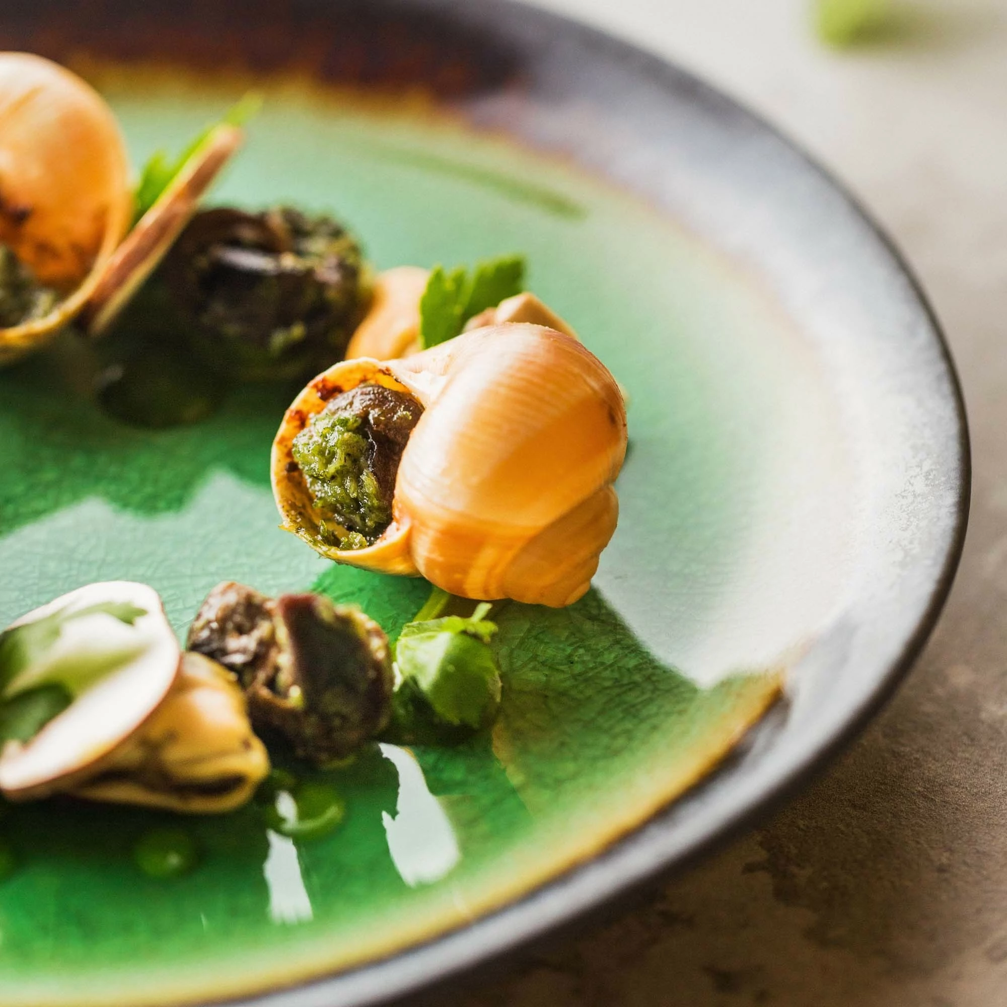 Pjatë ovale Fine Dine Beryl 272x150 mm, e gjelbër, set 3 copë