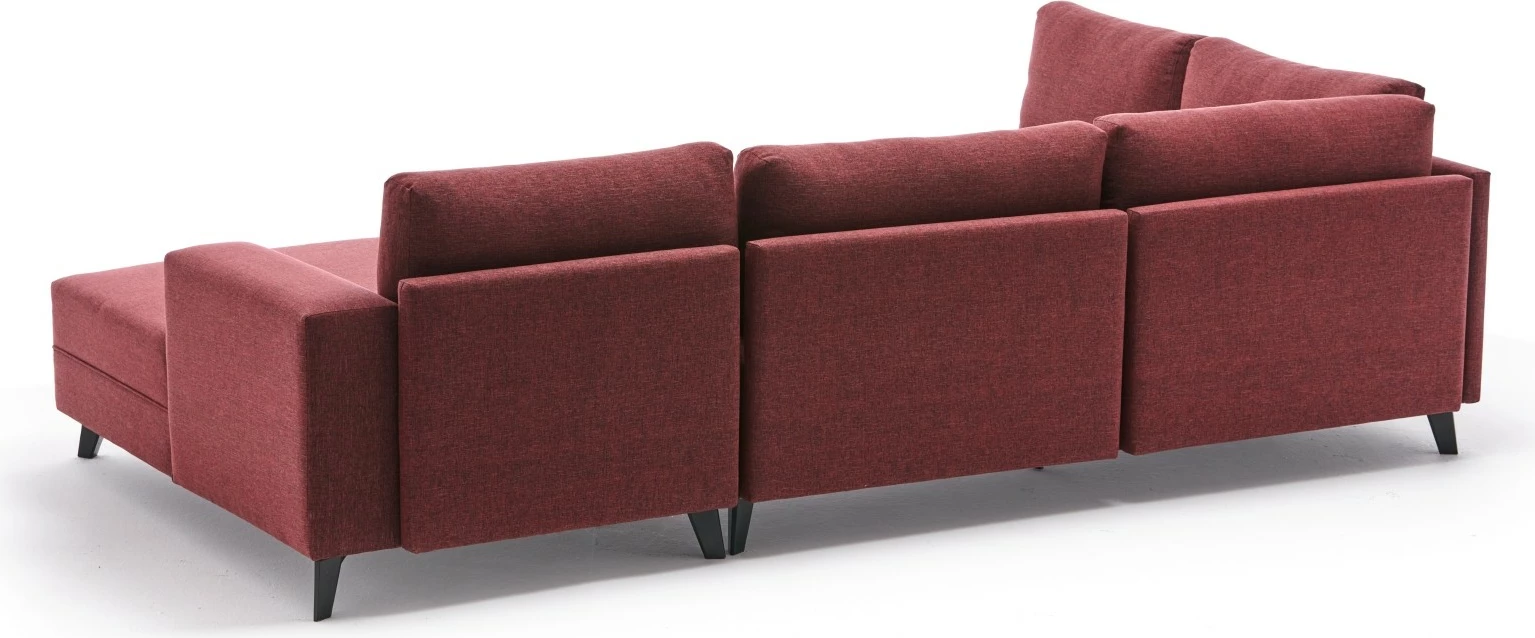 Kënd-sofë krevati Atelier del Sofa, Efsun, ngjyrë e kuqe e errët