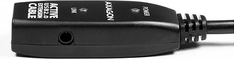 Kabllo zgjatëse USB Axagon ADR-210, USB 2.0, USB-A në USB-A, 10 m, e zezë