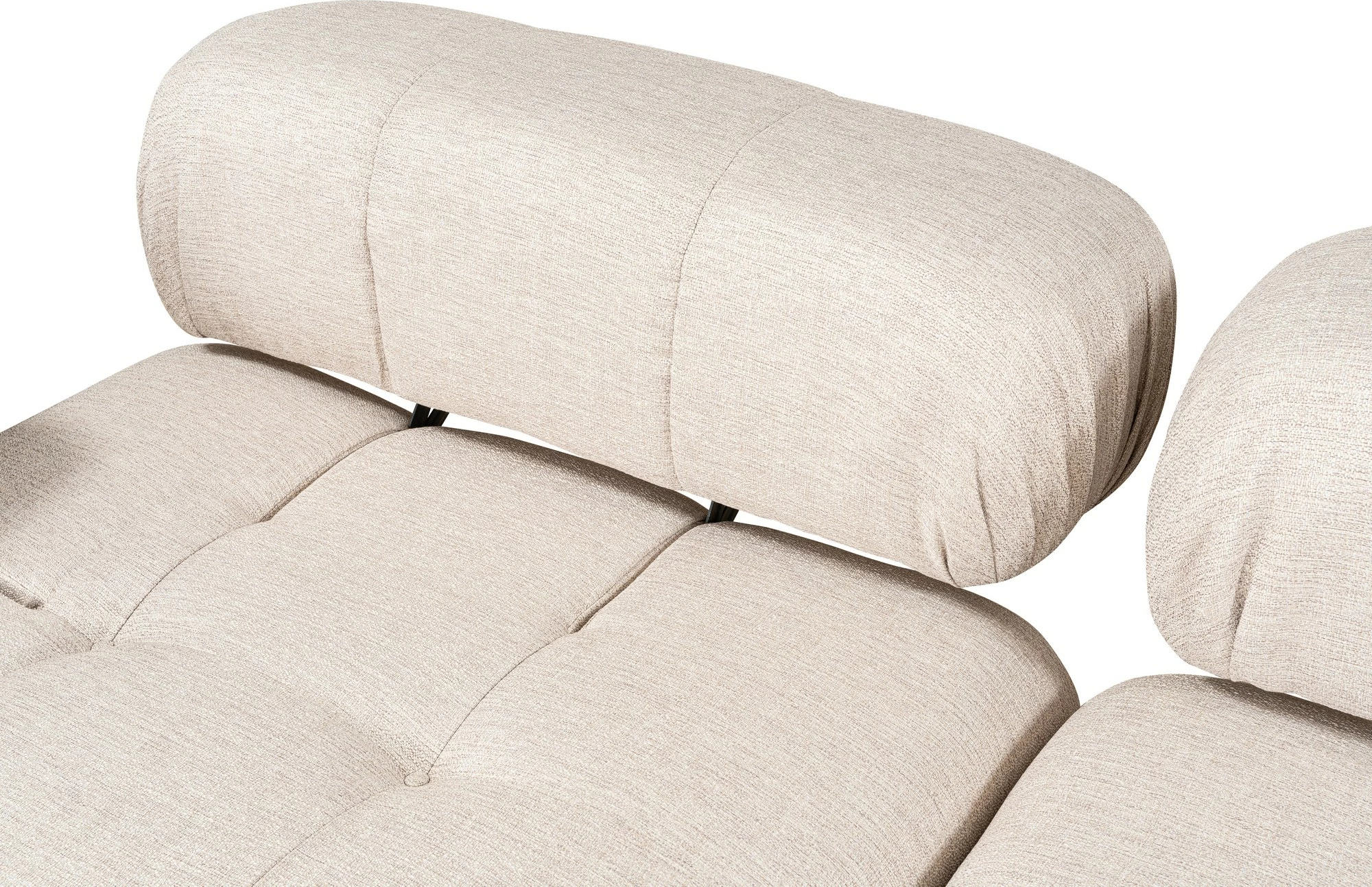 Këndare Atelier del Sofa Doblo 3 ulëse me pouffe, ngjyrë kafe e çelët