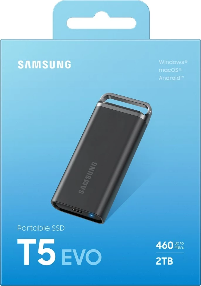 SSD portabël Samsung MU-PH2T0S, 2 TB, USB 3.2 Gen 1, Zi