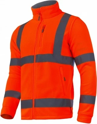 Xhaketë fleece hi-vis LAHTI PRO L4011006, 3XL, me shirita reflektues, portokalli