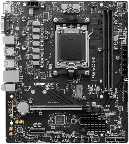 Motherboard MSI AMD A620M-E PRO Micro-ATX thumbnail 2
