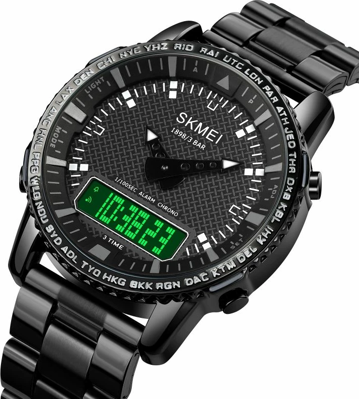 Orë dore për meshkuj Skmei, e zezë