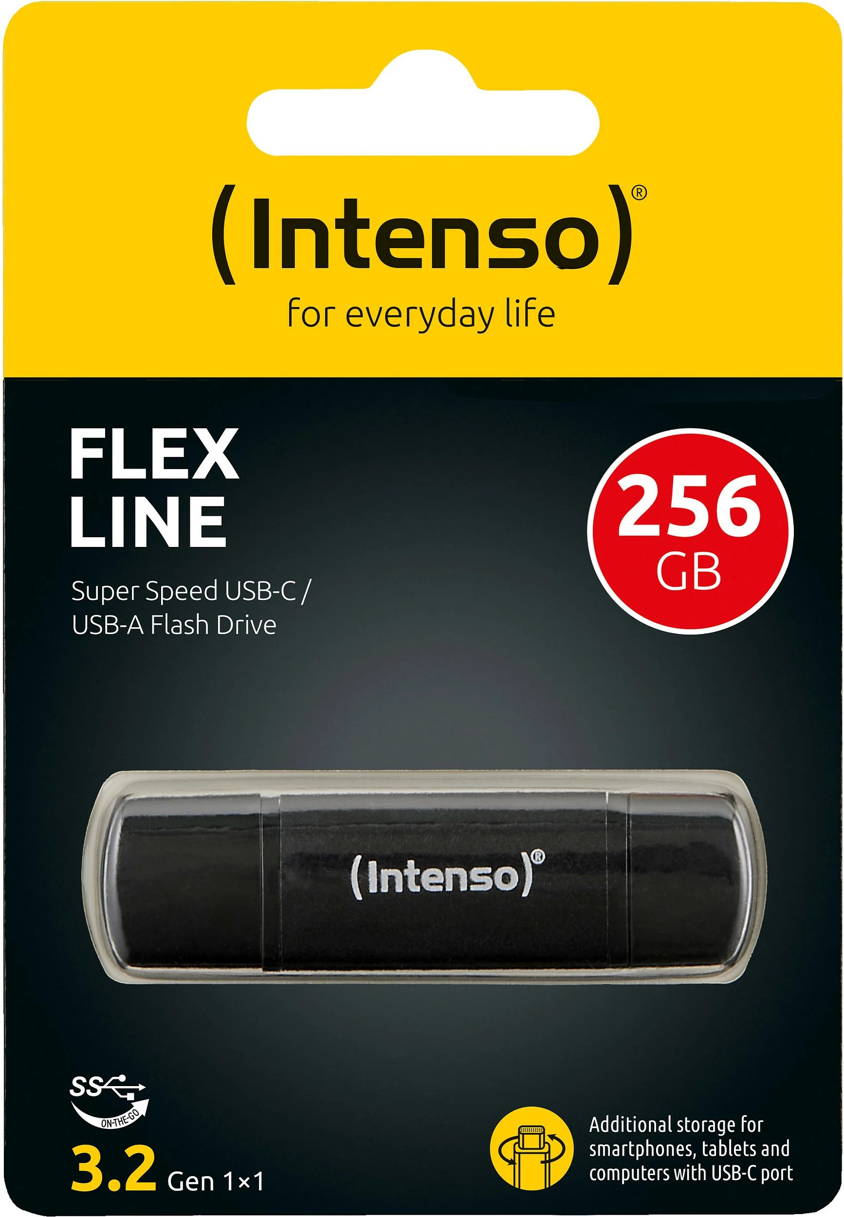 USB stik Intenso Flex Line 3544492, 256GB, USB-A/USB-C, USB 3.2 Gen 1, i zi