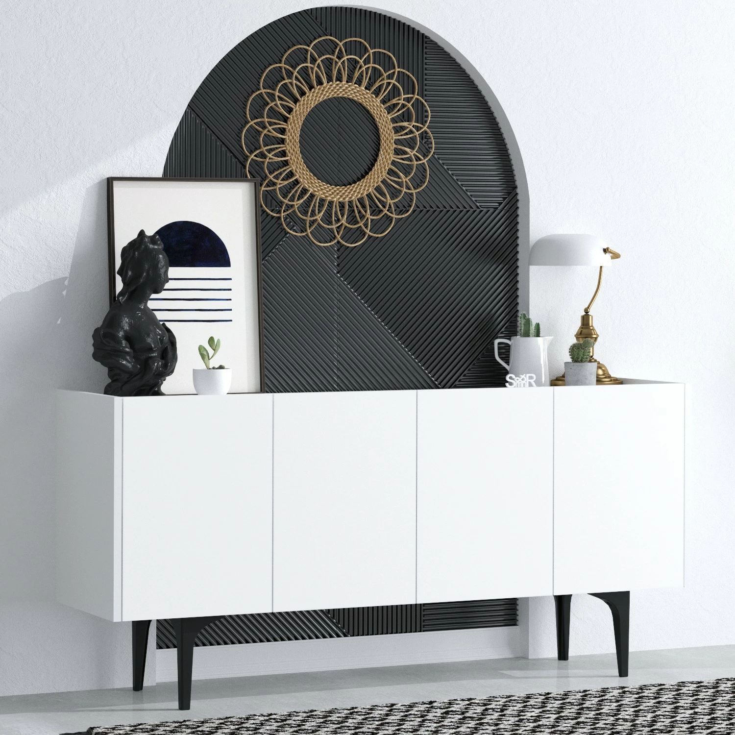 Konsolë Skye Decor, Polaris, ngjyrë e bardhë