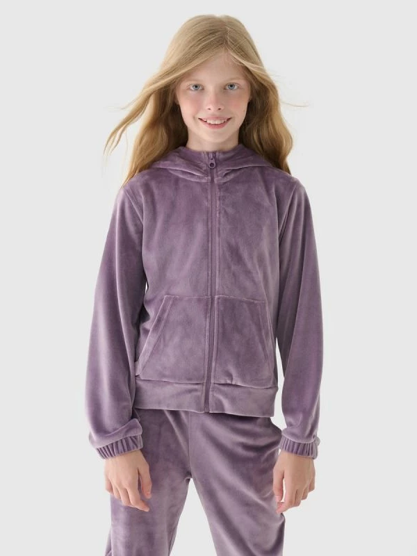 Duks me kapuç për vajza 4f, kadife