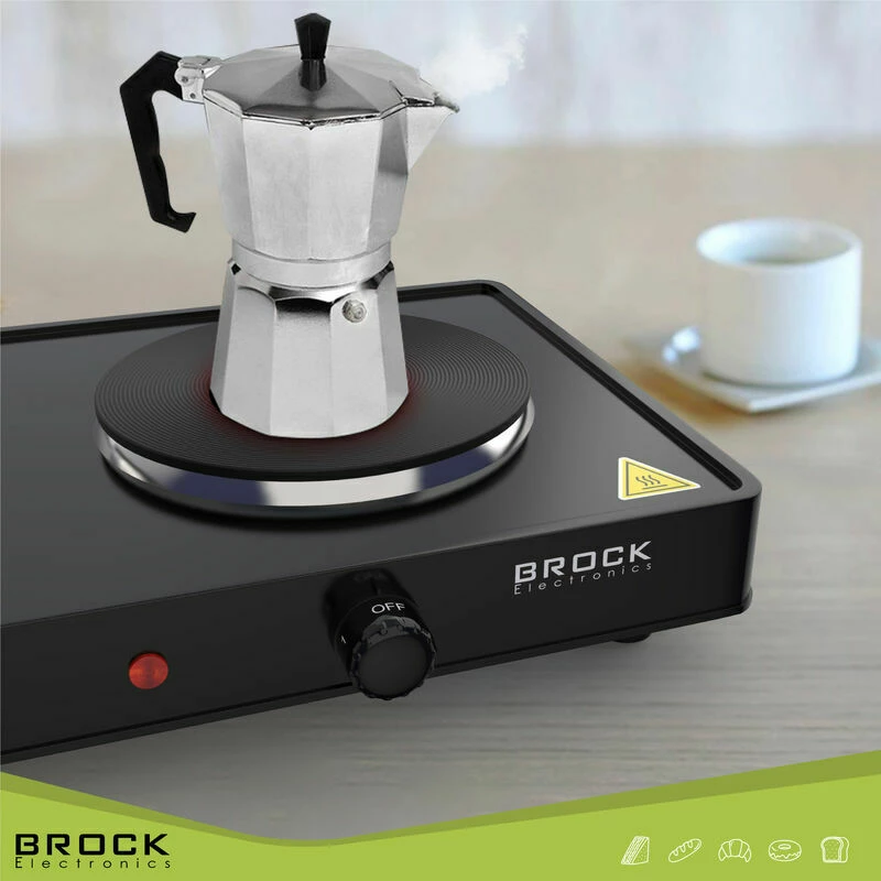 Pllakë elektrike e dyfishtë Brock EP 200 BK 2500 W, e zezë