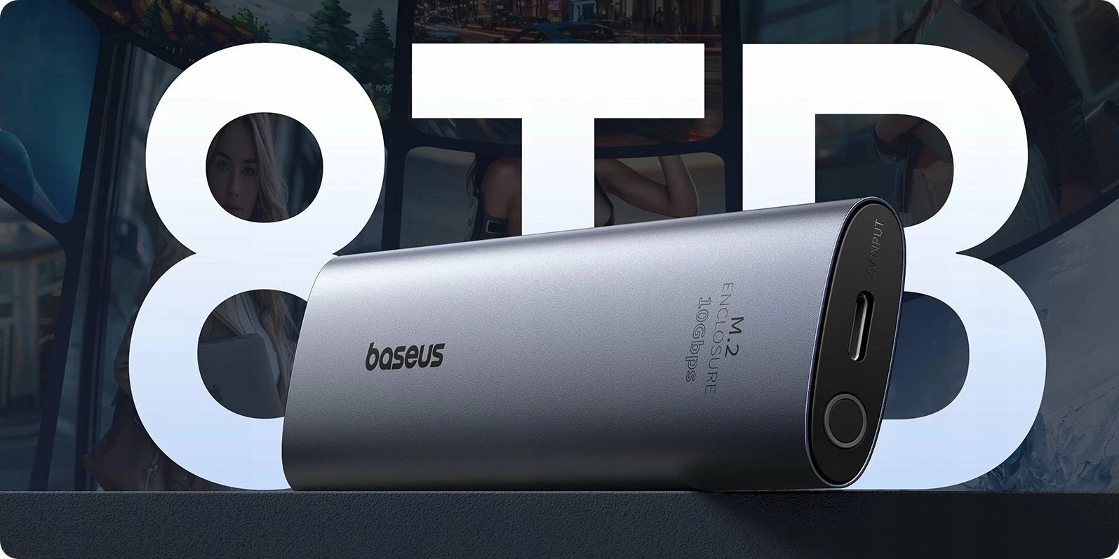Kasë SSD Baseus FlyJoy BS-OH194 M.2 NVMe USB4, gri