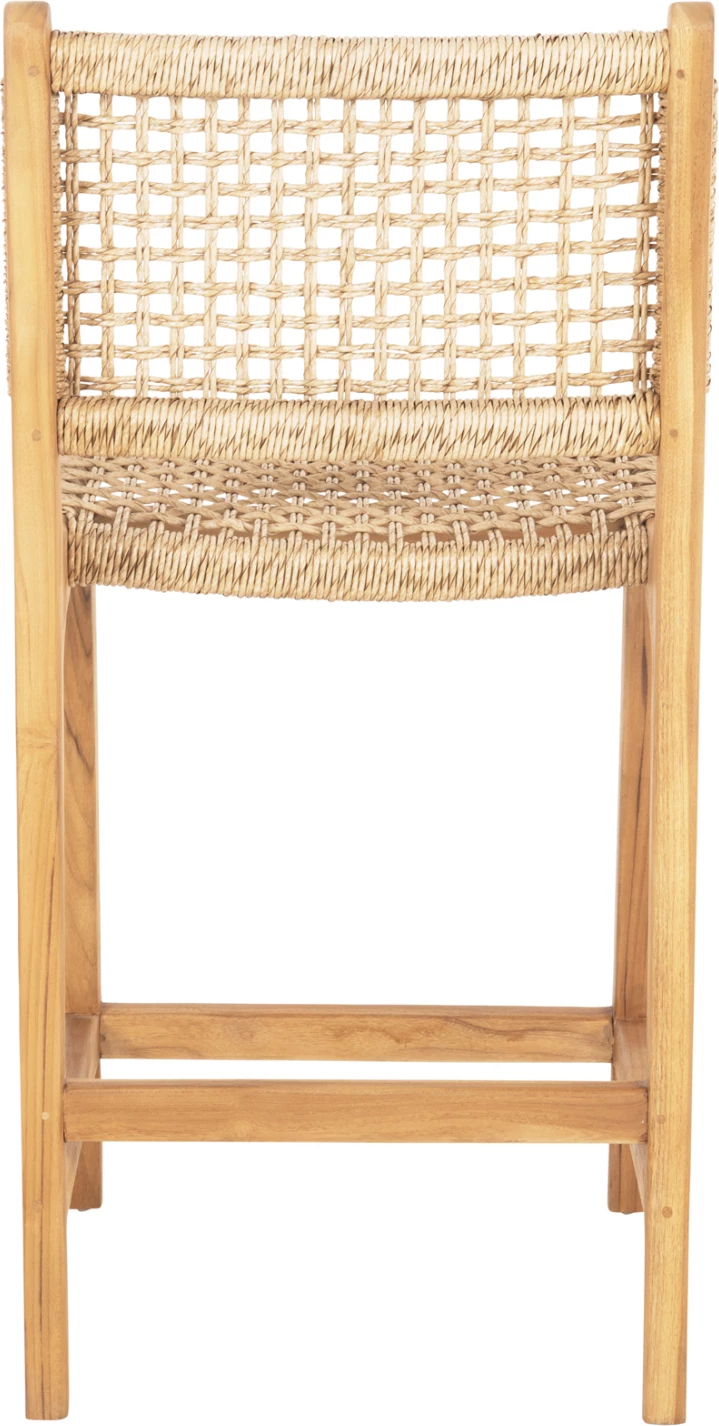 Karrige për bar me mbështetëse BORIS FH9381.11 dru tik & litar VIRO 46x53x96 cm