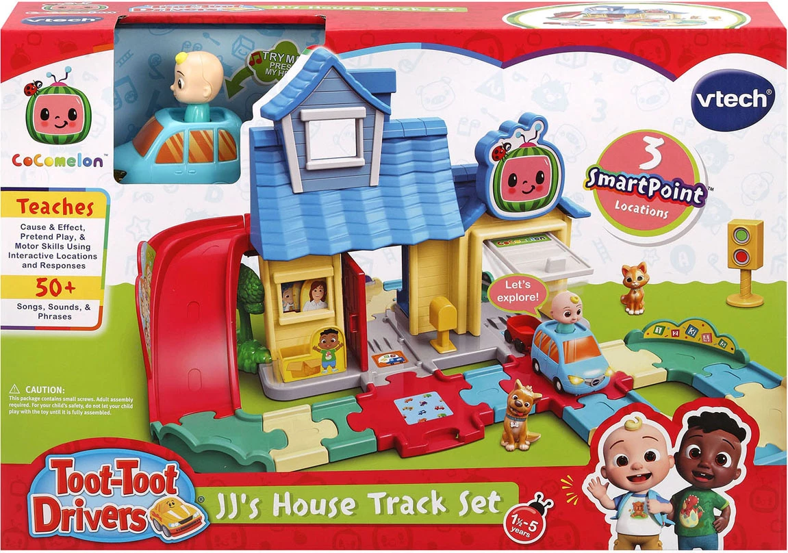 VTech Cocomelon Toot-Toot Drivers JJ's House Track Playset