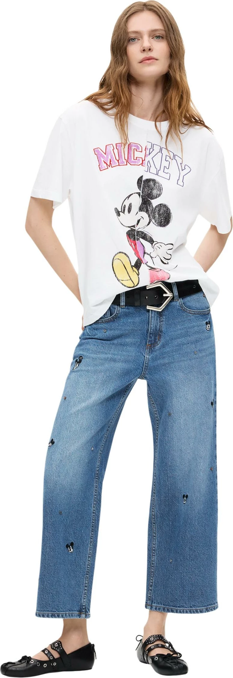 Xhinse për femra Desigual DENIM_MICKEYM 26WWDD09, denim blu [Madhësia: S]