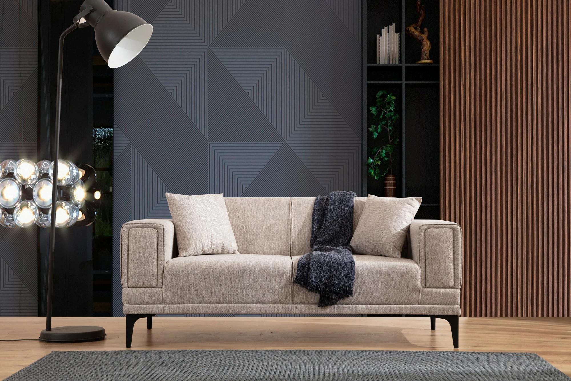 Divan dy ulëshe Atelier del Sofa, Horizon, ngjyrë kafe e çelët