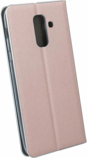 Mbështjellës flip HAVANA Premium 8432 për Huawei P30, me magnet, me xhep për kartë, rozë me skaj argjendi