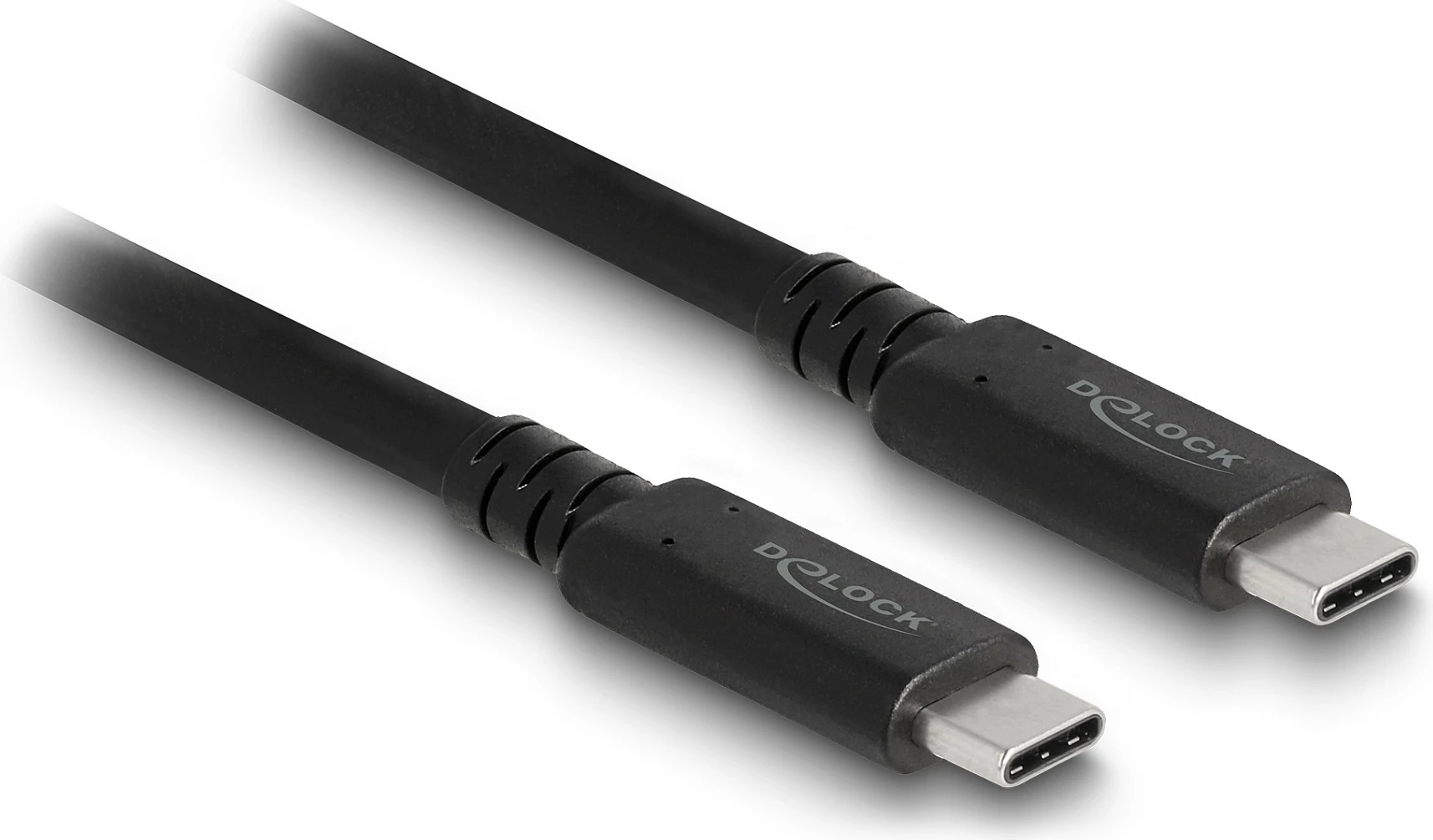 Kabllo USB4 DeLOCK 1.2 m, USB-C në USB-C, 40 Gbps, PD 3.1 240 W, e zezë