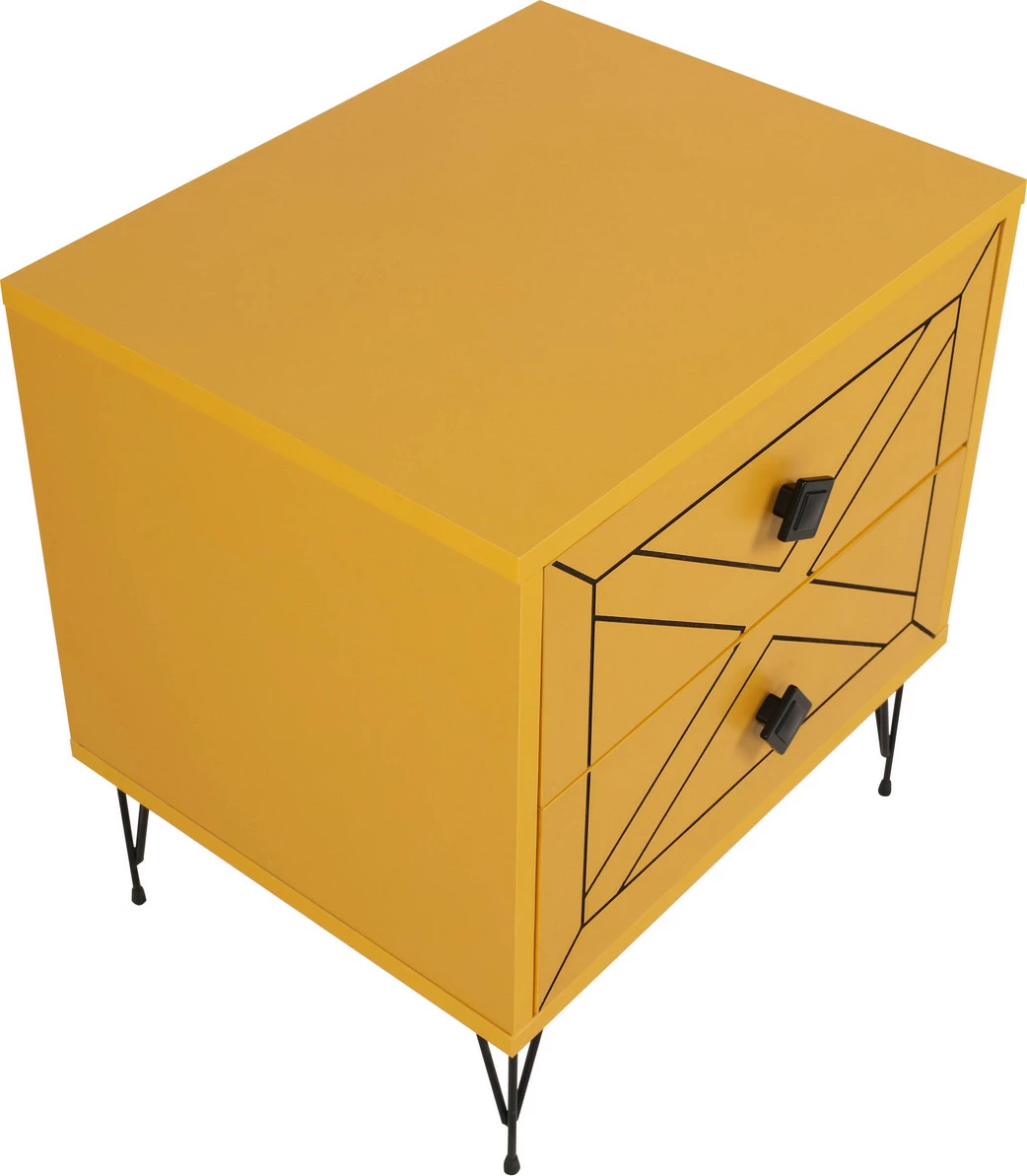 Komodinë natyrale Hanah Home, Luna, e verdhë